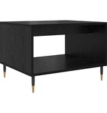 VidaXL Salontafel Zwart eiken 60 x 50 x 40 cm Bewerkt hout