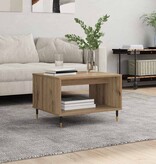 VidaXL Salontafel artisanaal eikenkleurig 60 x 50 x 40 cm Bewerkt hout