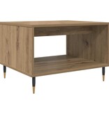 VidaXL Salontafel artisanaal eikenkleurig 60 x 50 x 40 cm Bewerkt hout