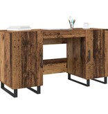 VidaXL Bureau met plank Oud hout 140 x 50 x 75 cm Bewerkt hout
