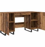 VidaXL Bureau met plank Oud hout 140 x 50 x 75 cm Bewerkt hout