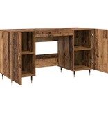 VidaXL Bureau met plank Oud hout 140 x 50 x 75 cm Bewerkt hout