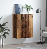 VidaXL Wandkast Wandgemonteerd Bruin 69.5 x 34 x 90 cm Bewerkt hout