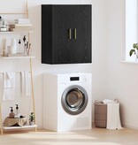 VidaXL Wandkast Wandgemonteerd Zwart 69.5 x 34 x 90 cm Bewerkt hout