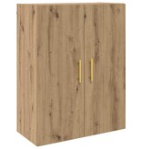 VidaXL Wandkast Wandgemonteerd Bruin 69.5 x 34 x 90 cm Bewerkt hout