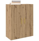 VidaXL Wandkast Wandgemonteerd Bruin 69.5 x 34 x 90 cm Bewerkt hout