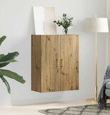 VidaXL Wandkast Wandgemonteerd Bruin 69.5 x 34 x 90 cm Bewerkt hout