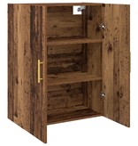 VidaXL Wandkast Wandgemonteerd Bruin 69.5 x 34 x 90 cm Bewerkt hout
