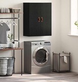 VidaXL Wandkast Wandgemonteerd Zwart 69.5 x 34 x 90 cm Bewerkt hout