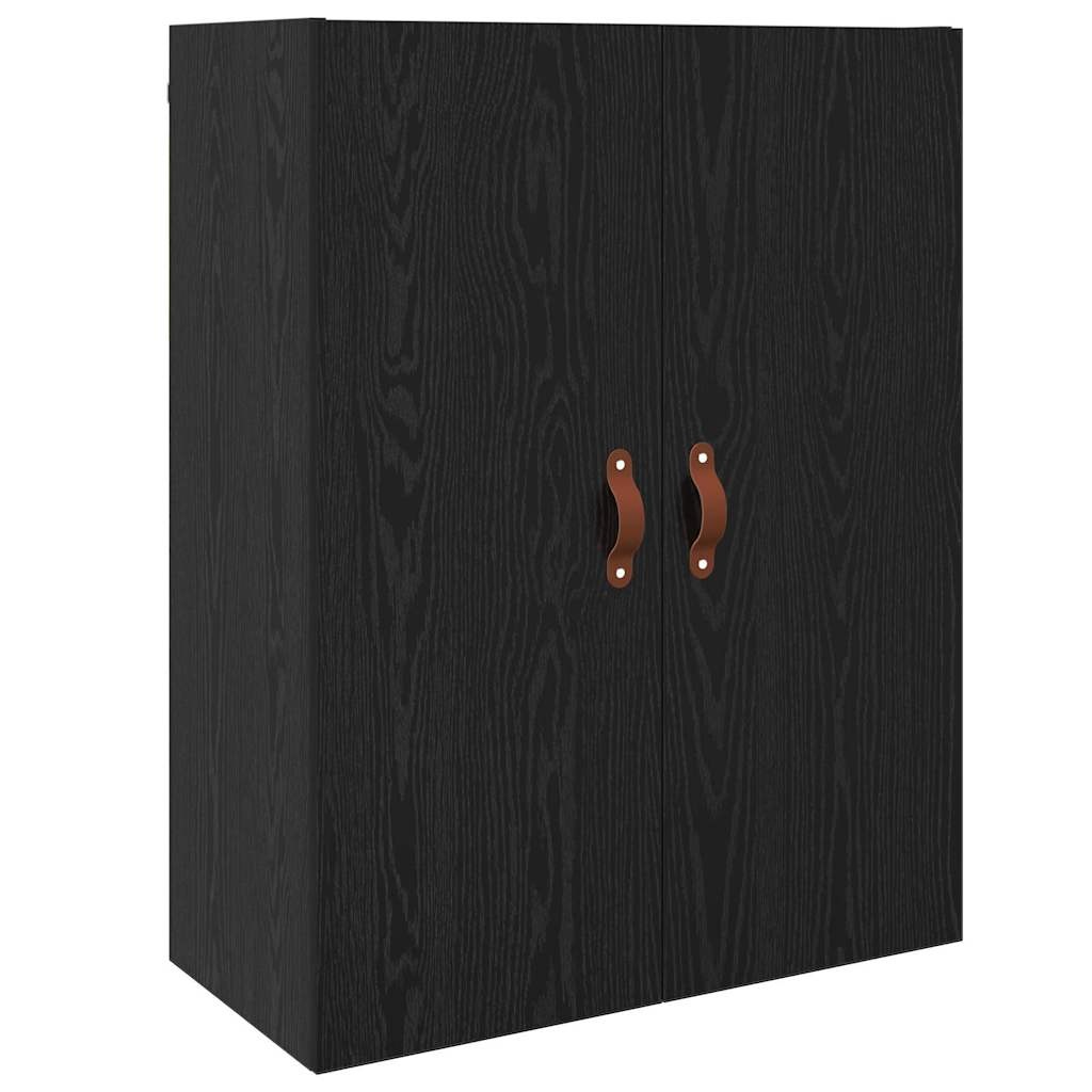 VidaXL Wandkast Wandgemonteerd Zwart 69.5 x 34 x 90 cm Bewerkt hout