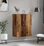 VidaXL Wandkast Wandgemonteerd Bruin 69.5 x 34 x 90 cm Bewerkt hout