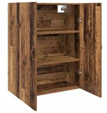 VidaXL Wandkast Wandgemonteerd Bruin 69.5 x 34 x 90 cm Bewerkt hout