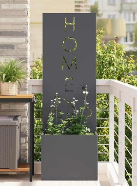 VidaXL Tuinplant met Decoratief Paneel Antraciet 50 x 140 cm