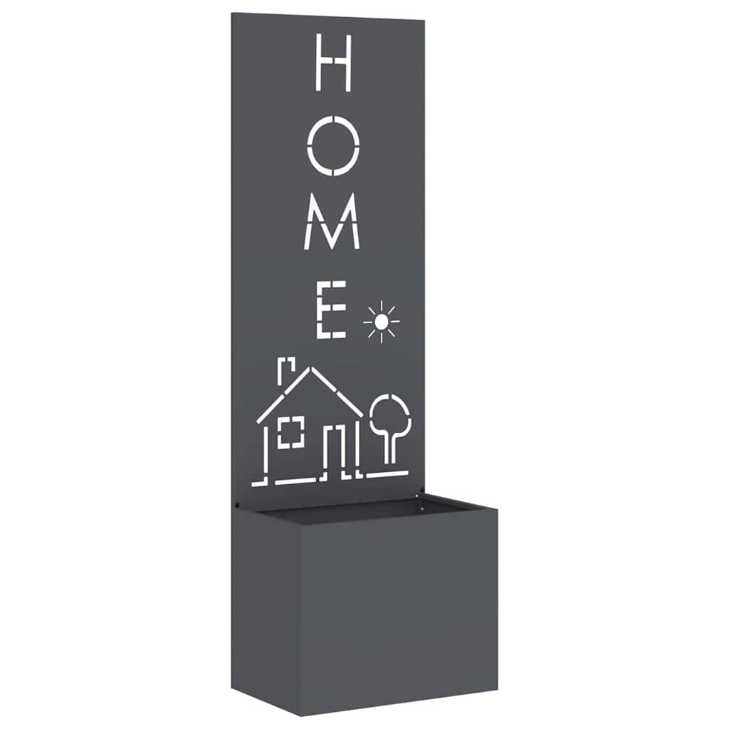 VidaXL Tuinplant met Decoratief Paneel Antraciet 50 x 140 cm