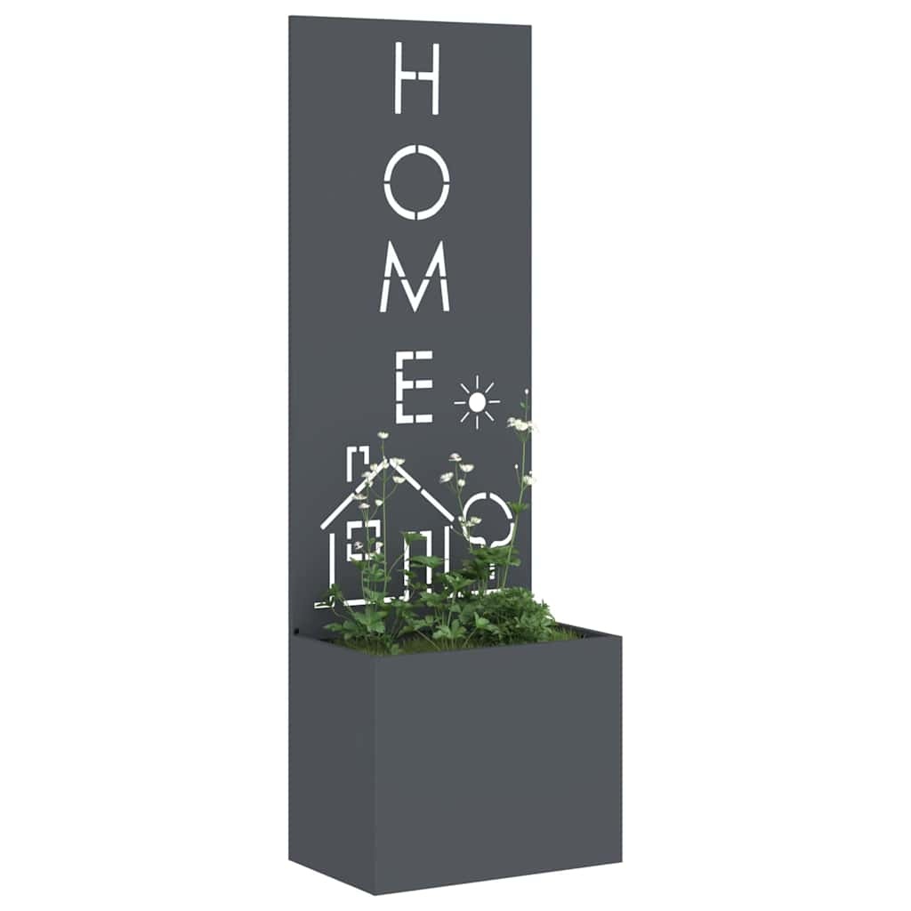 VidaXL Tuinplant met Decoratief Paneel Antraciet 50 x 140 cm