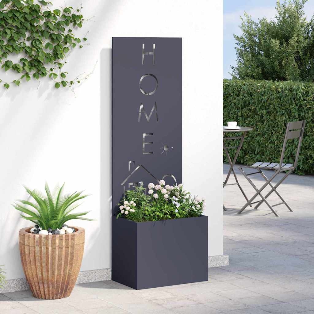VidaXL Tuinplant met Decoratief Paneel Antraciet 50 x 140 cm