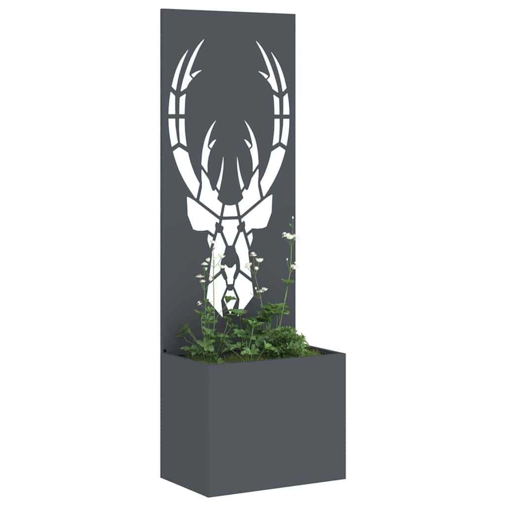 VidaXL Tuinplant met Decoratief Paneel Antraciet 50 x 140 cm