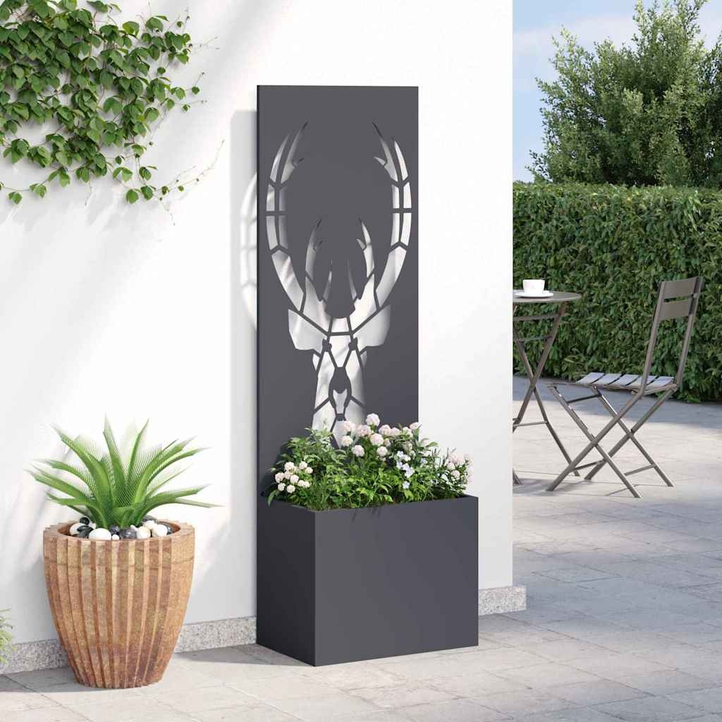 VidaXL Tuinplant met Decoratief Paneel Antraciet 50 x 140 cm