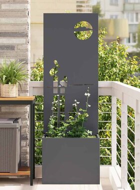 VidaXL Tuinplant met Decoratief Paneel Antraciet 50 x 140 cm
