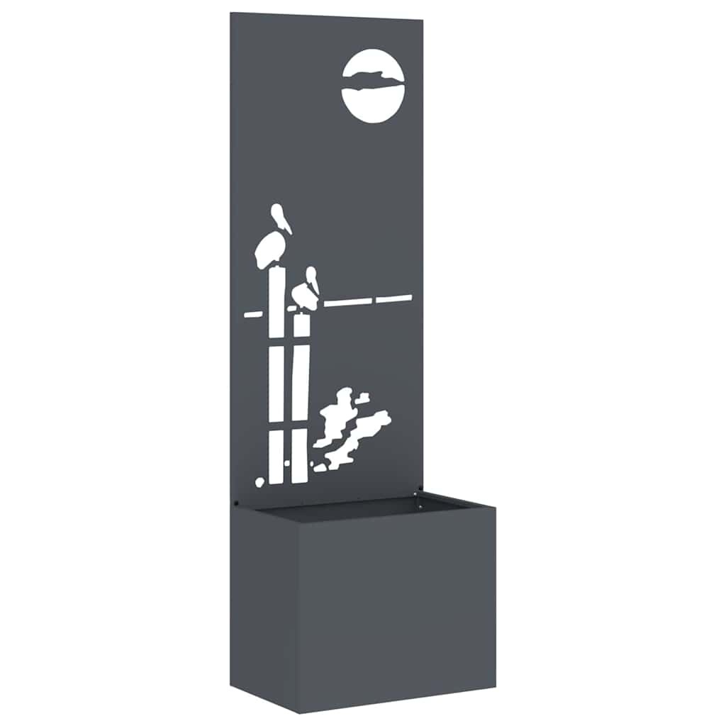 VidaXL Tuinplant met Decoratief Paneel Antraciet 50 x 140 cm