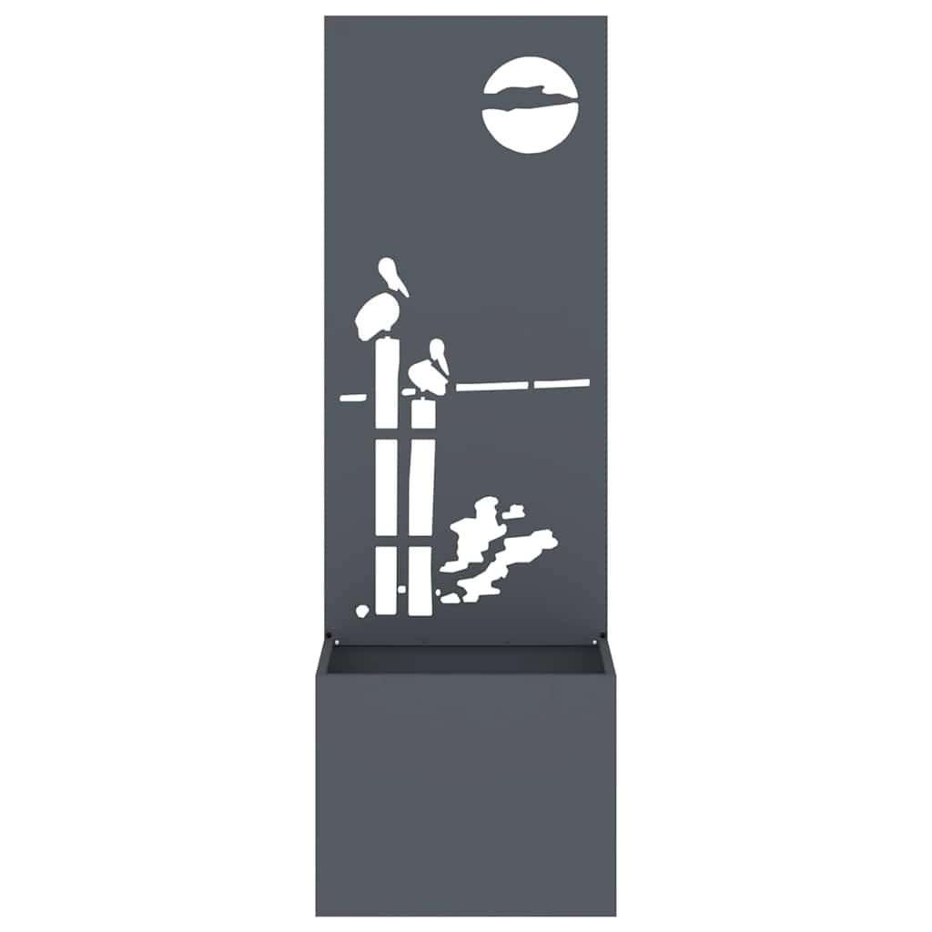 VidaXL Tuinplant met Decoratief Paneel Antraciet 50 x 140 cm