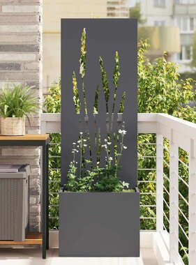 VidaXL Tuinplant met Decoratief Paneel Antraciet 50 x 140 cm