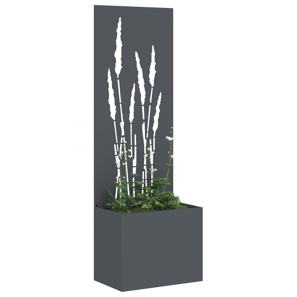 VidaXL Tuinplant met Decoratief Paneel Antraciet 50 x 140 cm