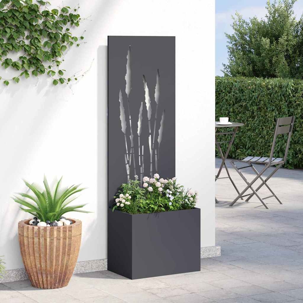 VidaXL Tuinplant met Decoratief Paneel Antraciet 50 x 140 cm