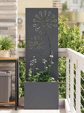 VidaXL Tuinplant met Decoratief Paneel Antraciet 50 x 140 cm