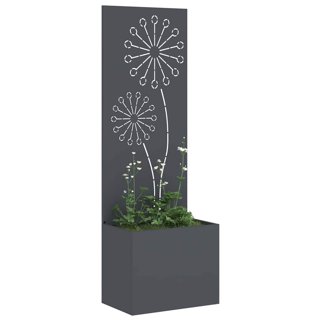 VidaXL Tuinplant met Decoratief Paneel Antraciet 50 x 140 cm