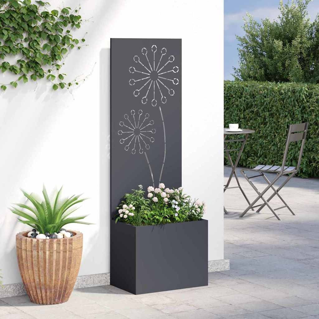 VidaXL Tuinplant met Decoratief Paneel Antraciet 50 x 140 cm