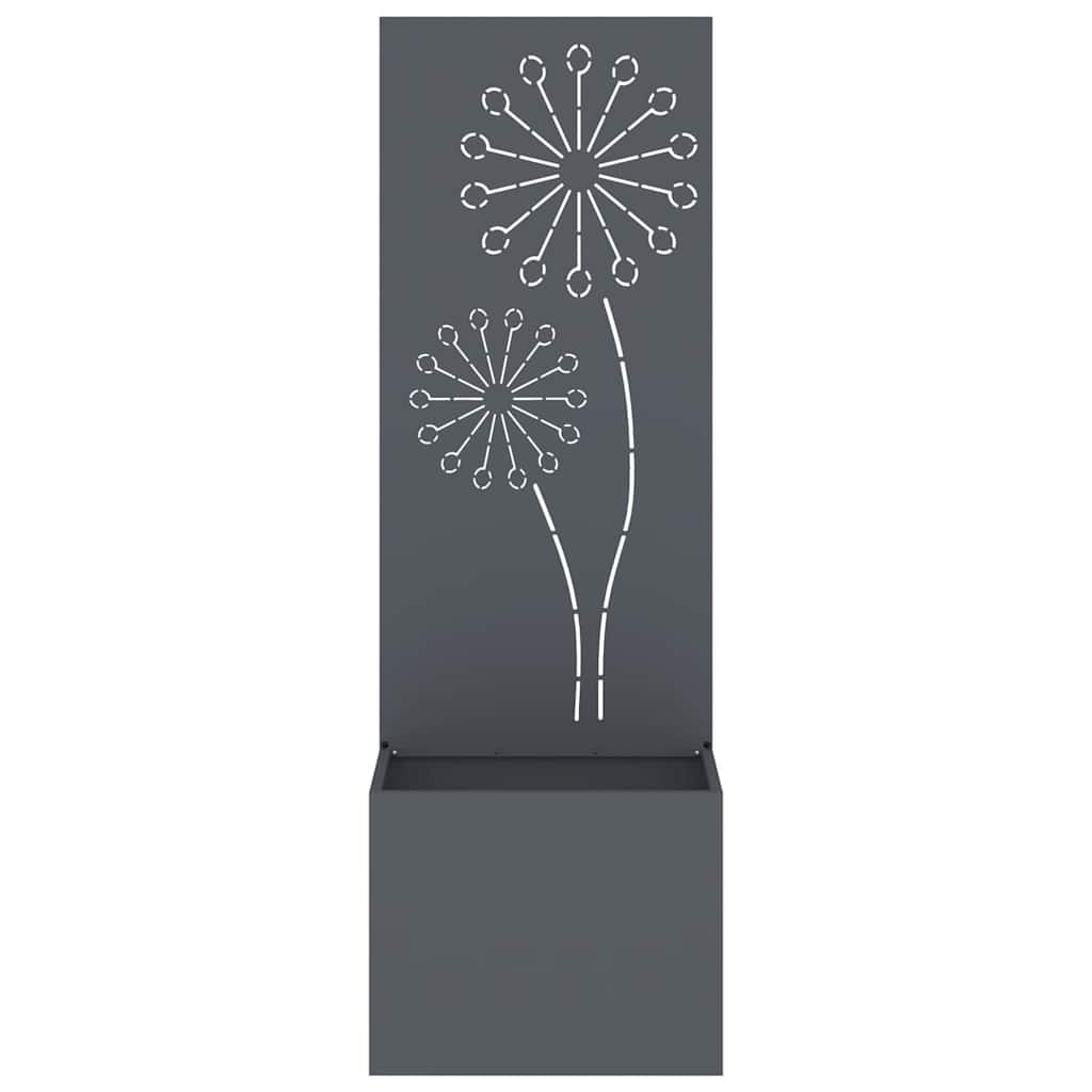 VidaXL Tuinplant met Decoratief Paneel Antraciet 50 x 140 cm