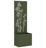 VidaXL Tuinplant met Decoratief Paneel Olijfgroen 50 x 140 cm