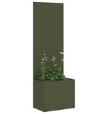 VidaXL Tuinplant met Decoratief Paneel Olijfgroen 50 x 140 cm