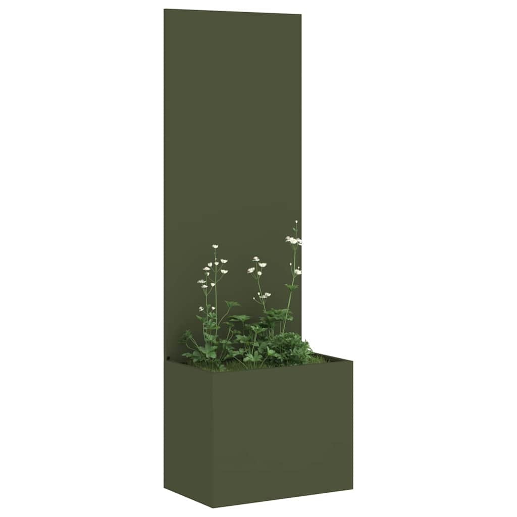 VidaXL Tuinplant met Decoratief Paneel Olijfgroen 50 x 140 cm