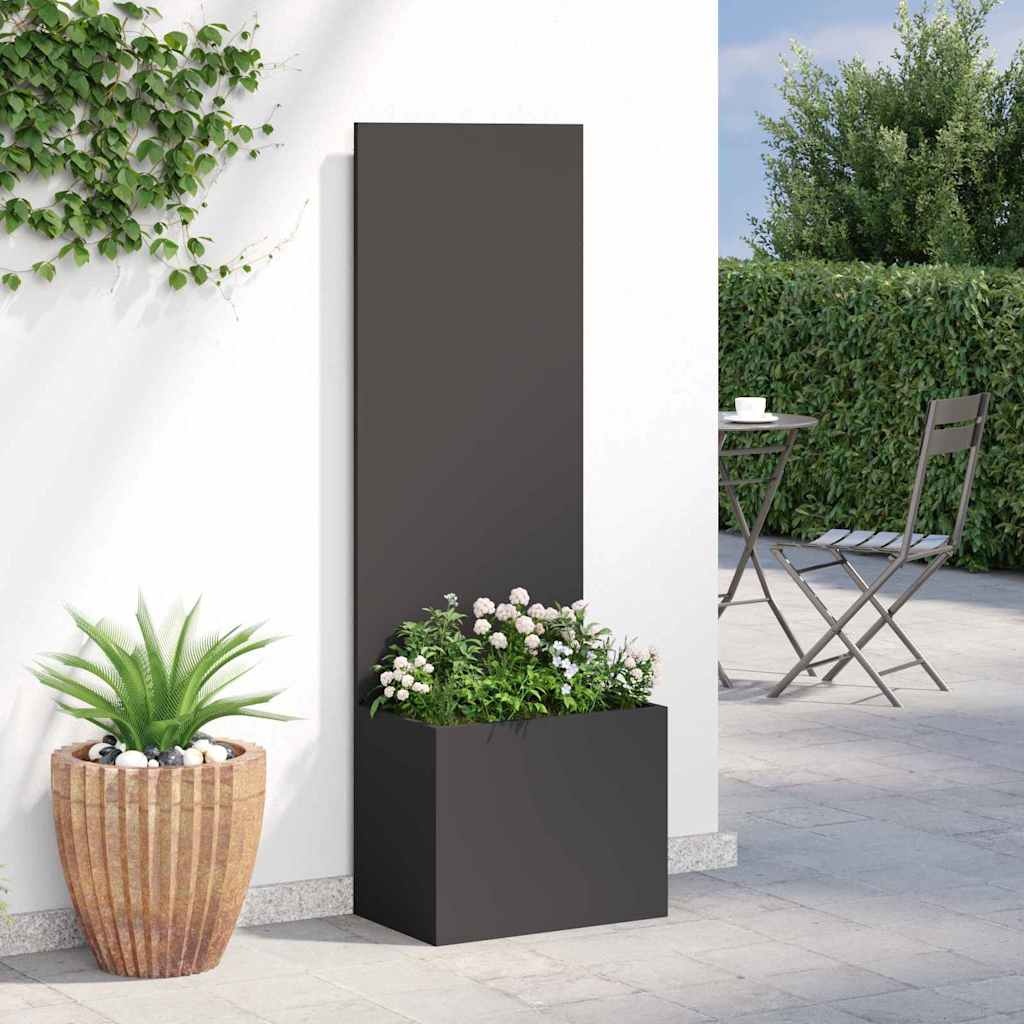 VidaXL Tuinplant met Decoratief Paneel Zwart 50 x 140 cm