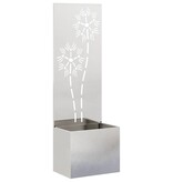 VidaXL Tuinplant met Decoratief Paneel Zilver 50 x 140 cm