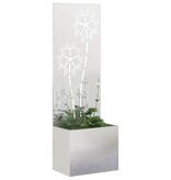 VidaXL Tuinplant met Decoratief Paneel Zilver 50 x 140 cm