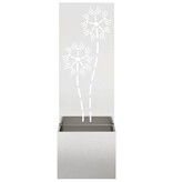 VidaXL Tuinplant met Decoratief Paneel Zilver 50 x 140 cm