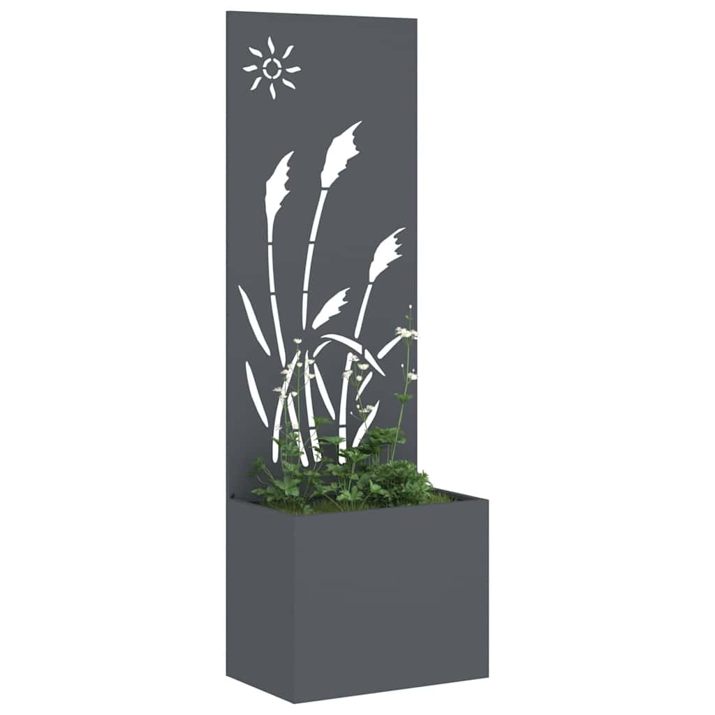 VidaXL Tuinplant met Decoratief Paneel Antraciet 50 x 140 cm
