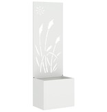 VidaXL Tuinplant met Decoratief Paneel Wit 50 x 140 cm