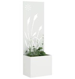 VidaXL Tuinplant met Decoratief Paneel Wit 50 x 140 cm