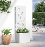 VidaXL Tuinplant met Decoratief Paneel Wit 50 x 140 cm