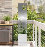 VidaXL Tuinplant met Decoratief Paneel Zilver 32 x 140 cm