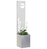 VidaXL Tuinplant met Decoratief Paneel Zilver 32 x 140 cm