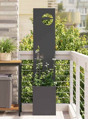 VidaXL Tuinplant met Decoratief Paneel Zwart 32 x 140 cm