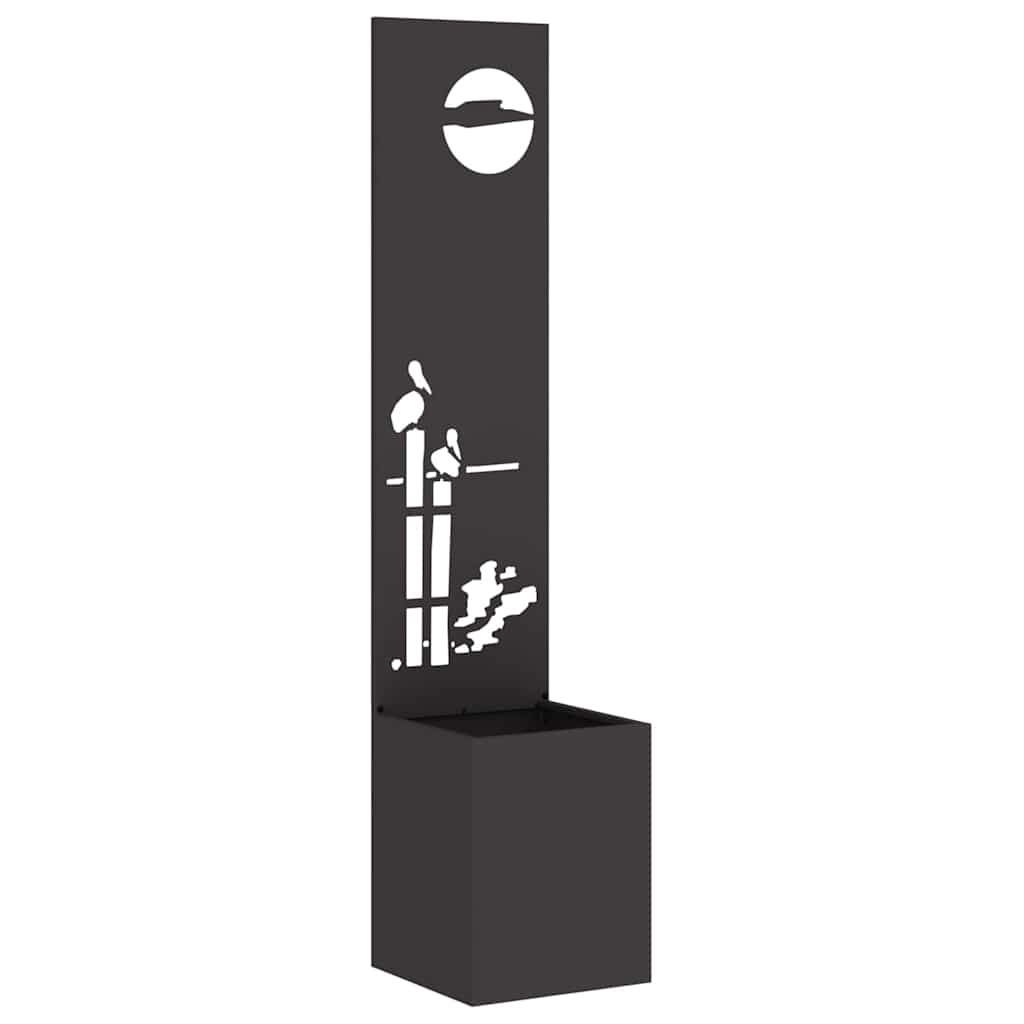 VidaXL Tuinplant met Decoratief Paneel Zwart 32 x 140 cm