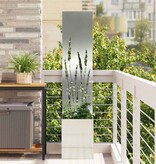 VidaXL Tuinplant met Decoratief Paneel Zilver 32 x 140 cm