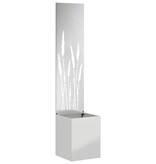 VidaXL Tuinplant met Decoratief Paneel Zilver 32 x 140 cm
