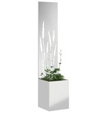 VidaXL Tuinplant met Decoratief Paneel Zilver 32 x 140 cm